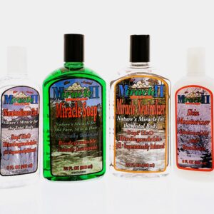 Miracle II Essentials 4-Pack with soap, gel, lotion, and neutralizer